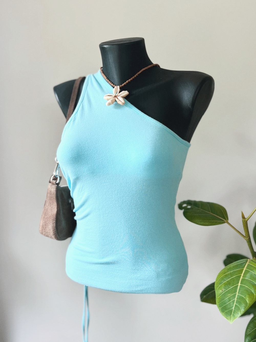 2005 Vintage Garage | Blue One-Shoulder Top